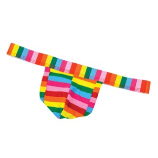 Svenjoyment Stringi męskie Rainbow One Size - elastyczny materiał