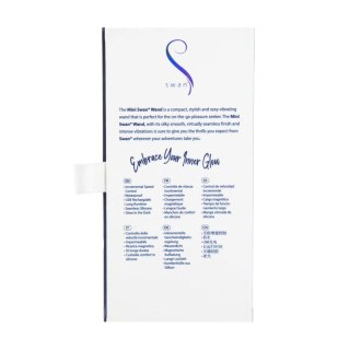 Swan Mini Swan Wand Glow Wand silikonowy, wodoodporny, pomarańczowy