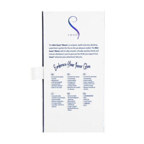 Swan Mini Swan Wand Glow Wand silikonowy, wodoodporny, pomarańczowy