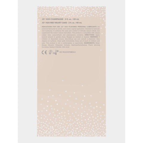 System JO Zestaw Lubrykantow Wodnych Champagne & Red Velvet 2x60ml