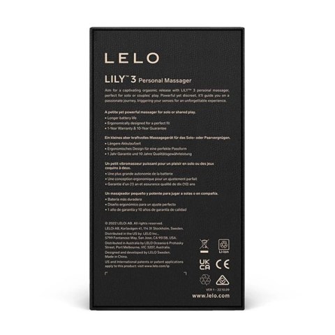 LELO Lily 3 masażer osobisty lawendowy, 10 trybow, wodoodporny