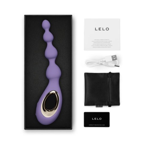 LELO Soraya Beads fioletowe - anatomiczne koraliki do masażu, silikon
