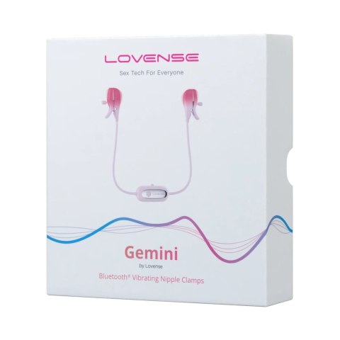 Lovense Gemini - Zaciski wibrujące na piersi sterowane aplikacją IPX6