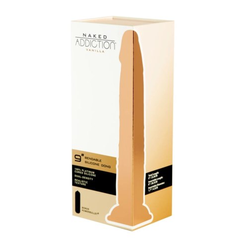 Naked Addiction Bendable 22,8 cm Vanilla silikonowy model z przyssawką
