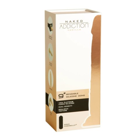 Naked Addiction Bendable 22,8 cm Vanilla silikonowy model z przyssawką