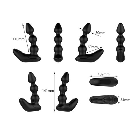 Nexus Bendz Prostate - Anatomiczny masażer prostaty z pilotem, czarny