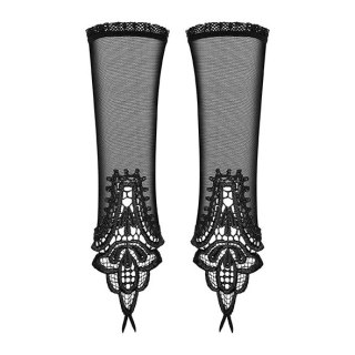 Obsessive Luiza Rękawiczki koronkowe elastyczne One Size czarne