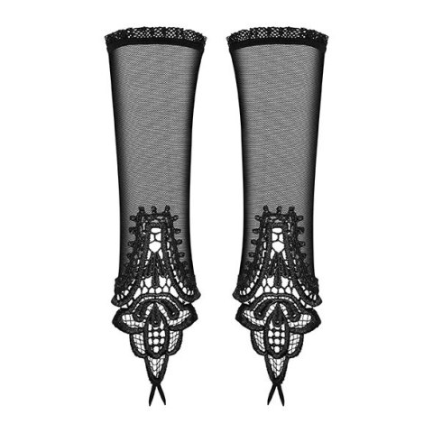 Obsessive Luiza Rękawiczki koronkowe elastyczne One Size czarne