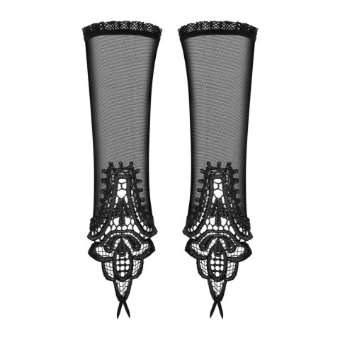 Obsessive Luiza Rękawiczki koronkowe elastyczne One Size czarne