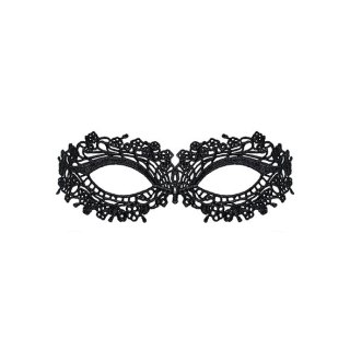 Obsessive Maska A710 Czarna Gipiurowa One Size Satynowa Wstążka