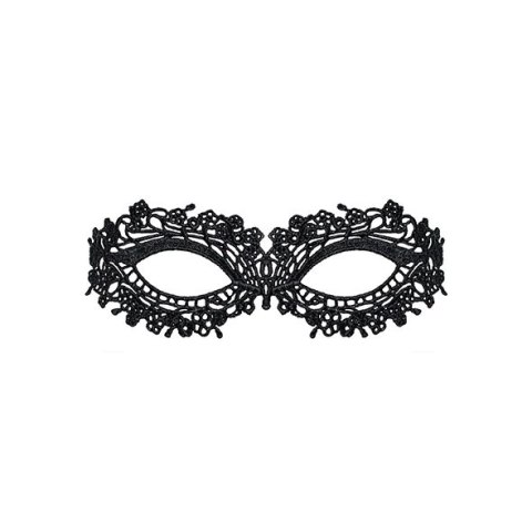 Obsessive Maska A710 Czarna Gipiurowa One Size Satynowa Wstążka