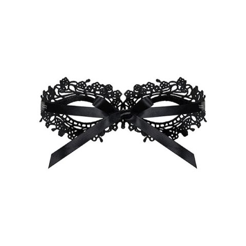 Obsessive Maska A710 Czarna Gipiurowa One Size Satynowa Wstążka