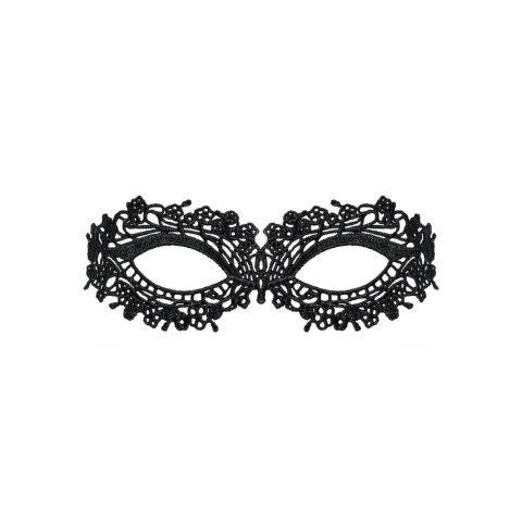 Obsessive Maska A710 Czarna Gipiurowa One Size Satynowa Wstążka