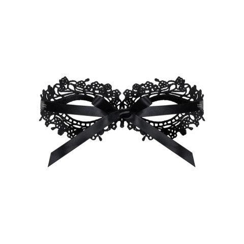 Obsessive Maska A710 Czarna Gipiurowa One Size Satynowa Wstążka