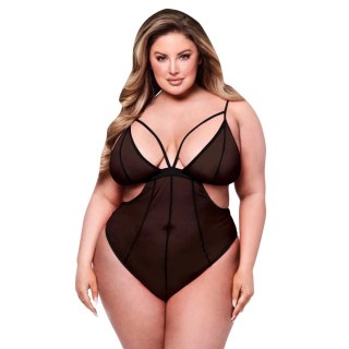 Baci Body Siateczkowe Bez Kroku Czarny Queen Rozmiar Plus Size