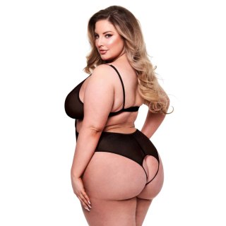 Baci Body Siateczkowe Bez Kroku Czarny Queen Rozmiar Plus Size