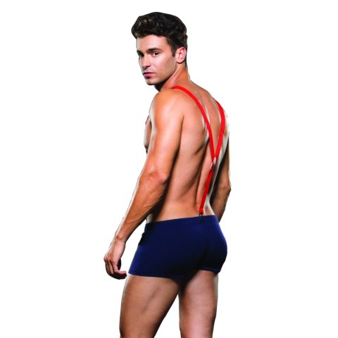 ENVY Spodnie Strażackie z Regulowanymi Szelkami M/L Granatowe