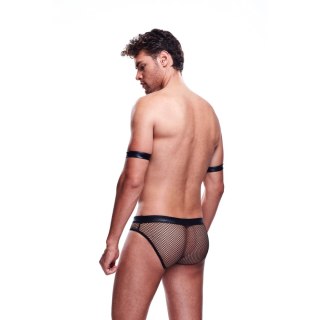 Envy Menswear Zestaw Policyjny 2-Częściowy M/L siateczka i ekoskora