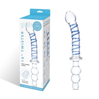Glas Twister - Podwojny model szklany z ergonomicznymi końcowkami 23,5 cm