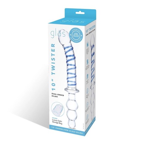 Glas Twister - Podwojny model szklany z ergonomicznymi końcowkami 23,5 cm