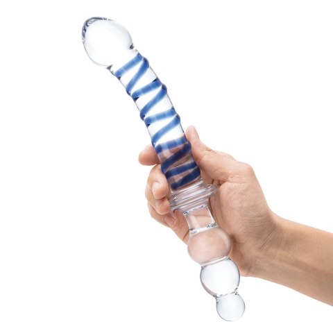 Glas Twister - Podwojny model szklany z ergonomicznymi końcowkami 23,5 cm