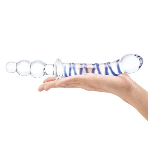 Glas Twister - Podwojny model szklany z ergonomicznymi końcowkami 23,5 cm
