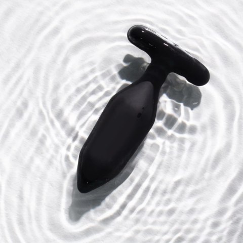 Je Joue Onyx Zatyczka Anatomiczna Czarna z Pilotem, silikon, 117 mm