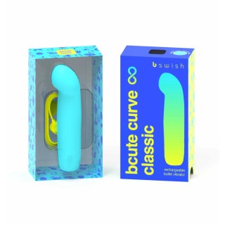 B Swish Bcute Curve Classic masażer punktowy G, niebieski, IPX7, silikon