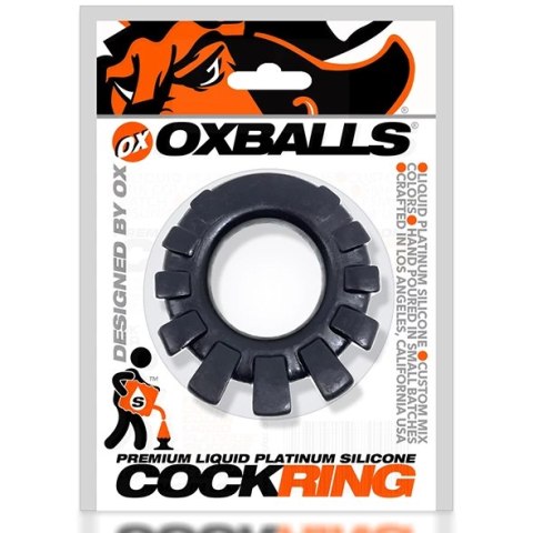 Oxballs Cock-Lug silikonowy pierścień anatomiczny czarny 33 mm