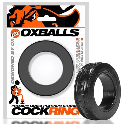 Oxballs Pig-Ring silikonowy pierścień anatomiczny czarny 3,5 cm
