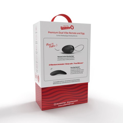 Screaming O Premium Dual Vibe - Jajko wibrujące z pilotem, silikonowe