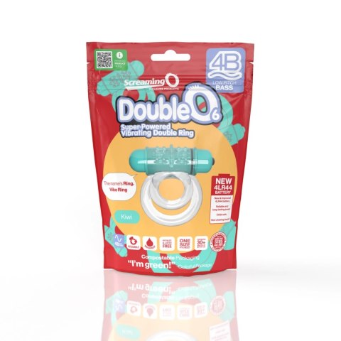 The Screaming O 4B DoubleO 6 Zielony Podwojny Pierścień Wibrujący SEBS