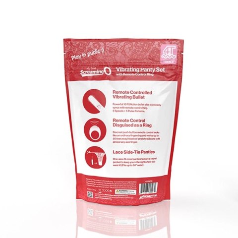 The Screaming O My Secret Charged Panty Vibe Czerwony - Zestaw z pilotem