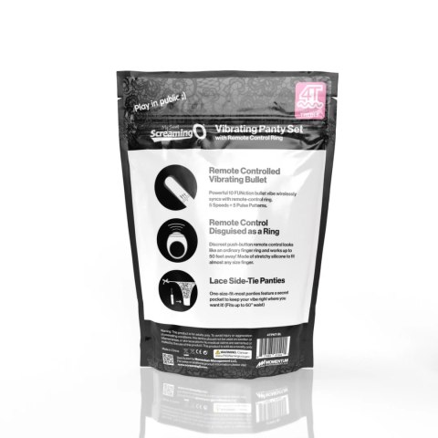 The Screaming O My Secret Charged Panty Zestaw Majtek z Pilotem Czarny