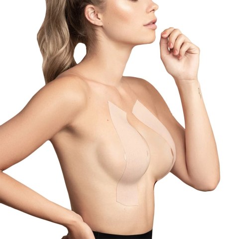 Bye Bra Body Tape 6,5 cm beżowa - elastyczna taśma do ciała