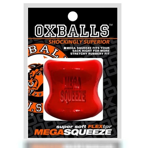 Oxballs Mega Squeeze pierścień anatomiczny czerwony FLEX-TPR 6 cm