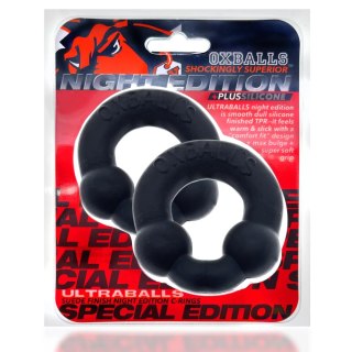 Oxballs Ultraballs Night Black 2-pak pierścieni z mieszanki PLUS+silicone