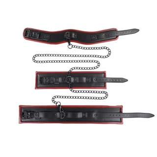 Sportsheets Saffron Chained & Tamed - Zestaw Mankietow na Nadgarstki i Kostki