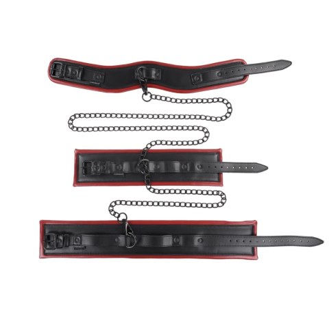 Sportsheets Saffron Chained & Tamed - Zestaw Mankietow na Nadgarstki i Kostki