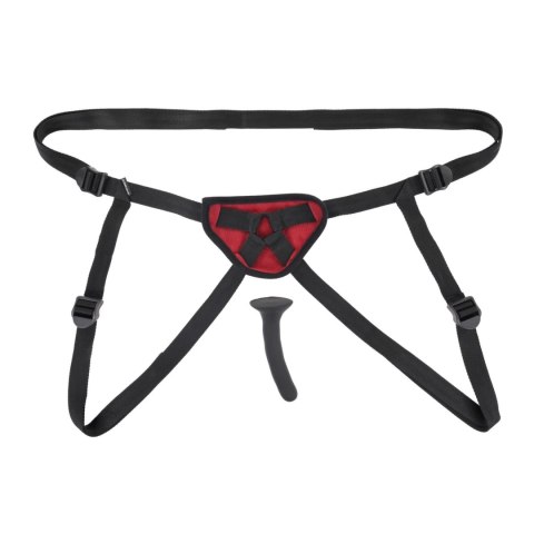 Sportsheets Saffron zestaw uprzęży z silikonowym wkładem 12,7 cm czarny