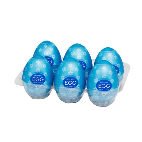 Tenga Egg Snow Crystal 6 szt. - Zestaw jednorazowych urządzeń intymnych, chłodzący efekt