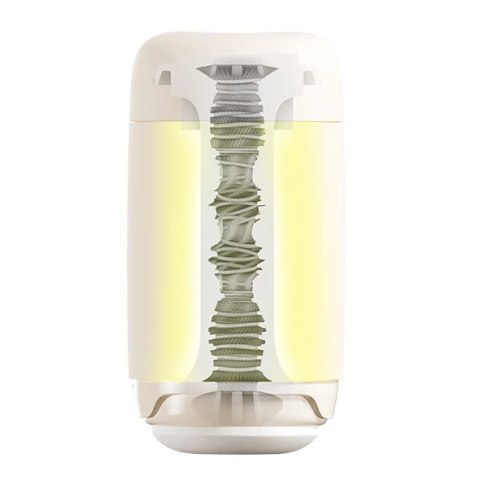 Tenga Puffy Latte Brown - anatomiczna maszyna intymna, miękka tekstura