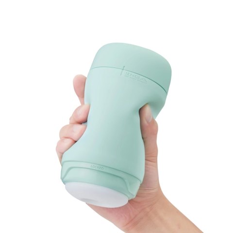 Tenga Puffy Mint Green - innowacyjna maszyna intymna, miękka powierzchnia
