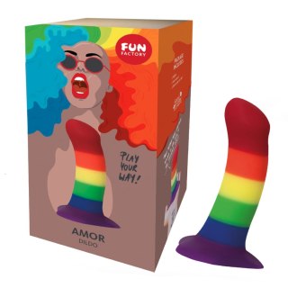 Fun Factory Amor Pride Edition - silikonowy model z przyssawką 13,5 cm