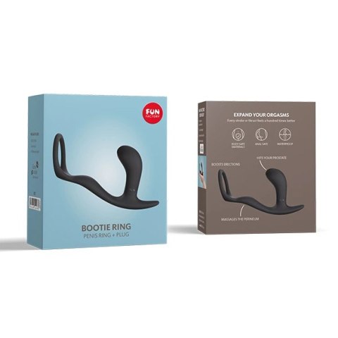 Fun Factory Bootie Ring Slate - silikonowy korek z pierścieniem 2w1