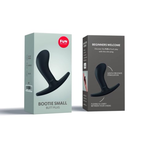 Fun Factory Bootie Small Black - anatomiczna wtyczka silikonowa S