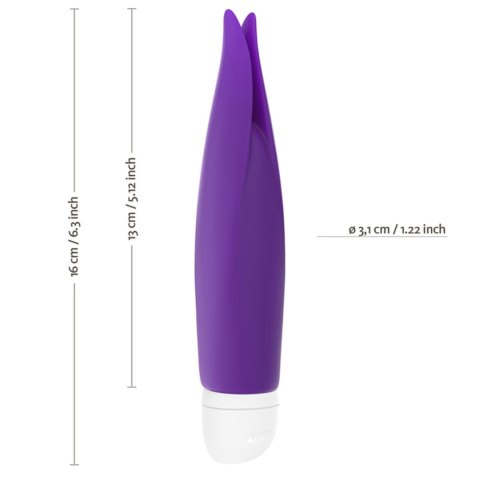 Fun Factory Volita Violet - Mini urządzenie wibrujące silikonowe 16 cm