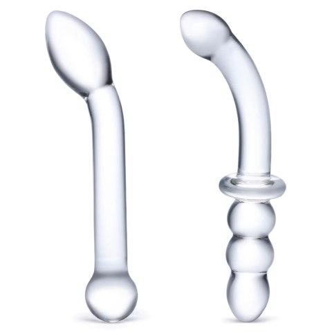 Glas G-Spot Pleasure Set - zestaw szklanych aplikatorow, zakrzywione