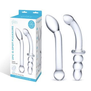 Glas G-Spot Pleasure Set - zestaw szklanych aplikatorow, zakrzywione