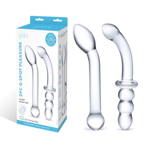 Glas G-Spot Pleasure Set - zestaw szklanych aplikatorow, zakrzywione